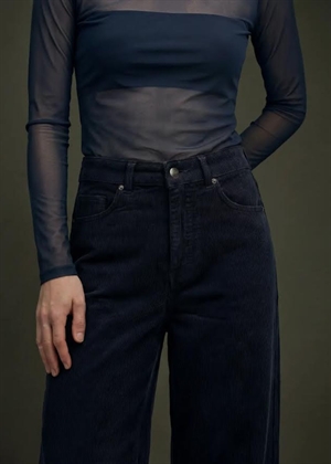 Moji Elsa mw super barrel jeans Black Denim/Brown Stitch Object 